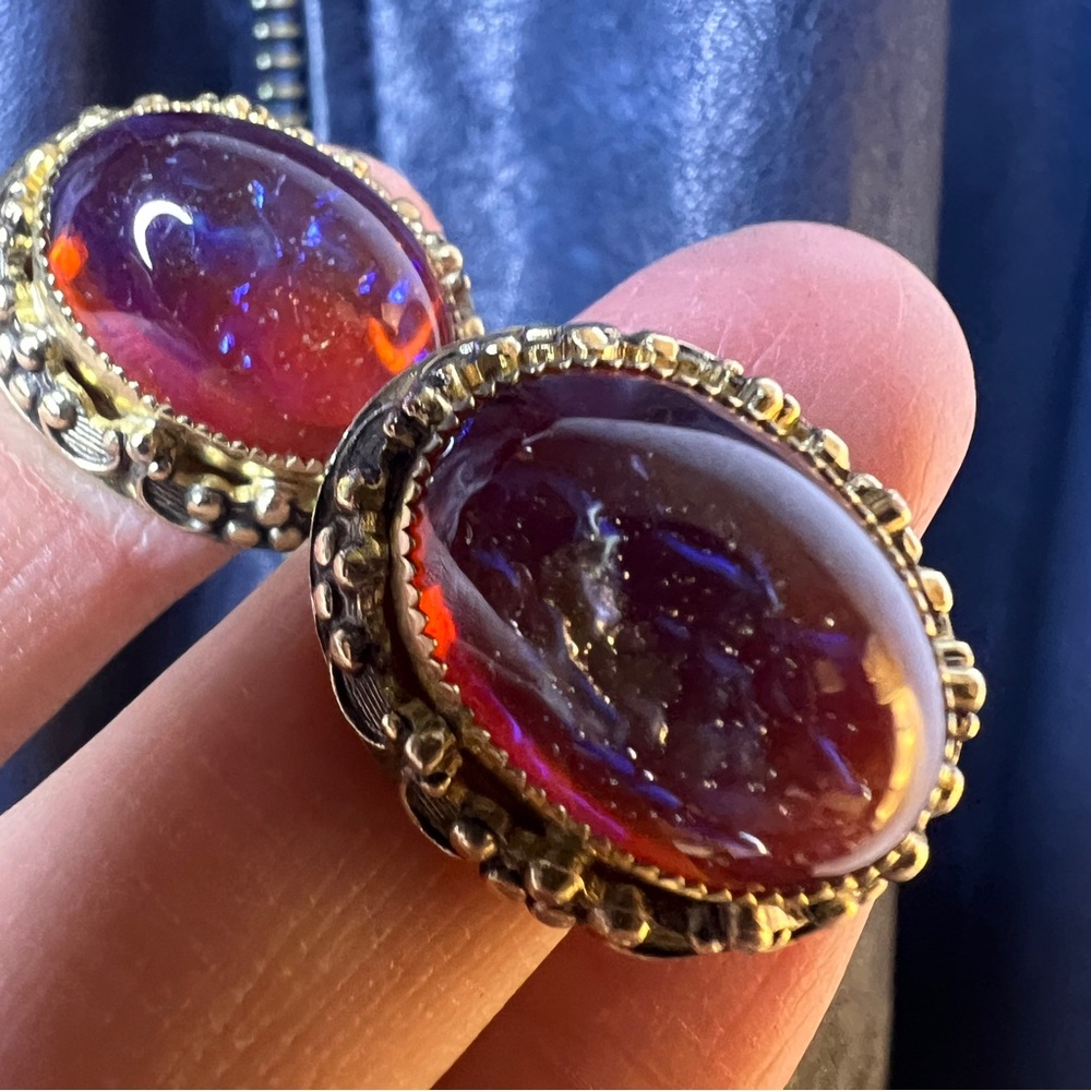 Whiting & Davis Dragon’s Breath Jelly Belly Earrings - Picture 11 of 11